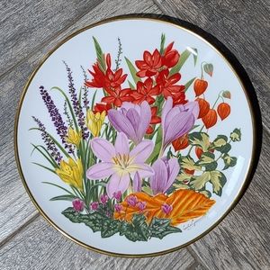Flowers of November Plate from Franklin Porcelain